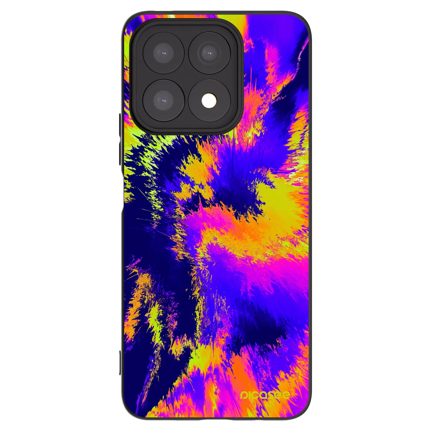 Picasee silikonowe czarne etui na Honor X8a - Burn