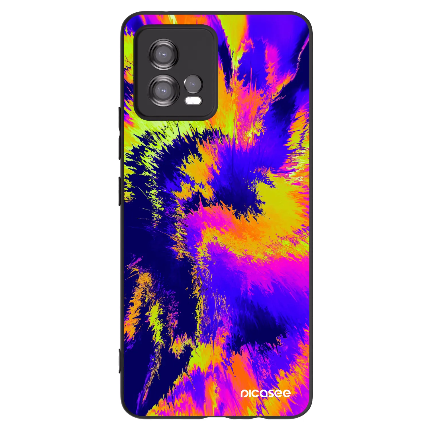 Picasee silikonowe czarne etui na Motorola Moto G72 - Burn