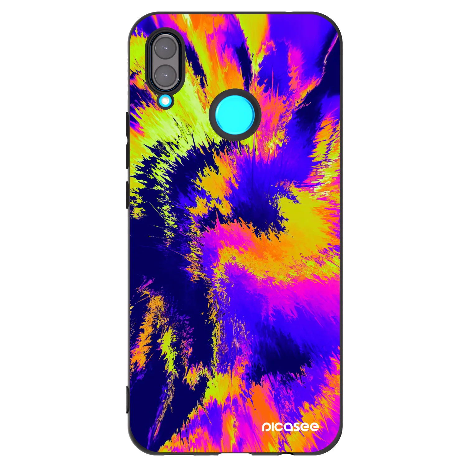 Picasee silikonowe czarne etui na Huawei Nova 3 - Burn