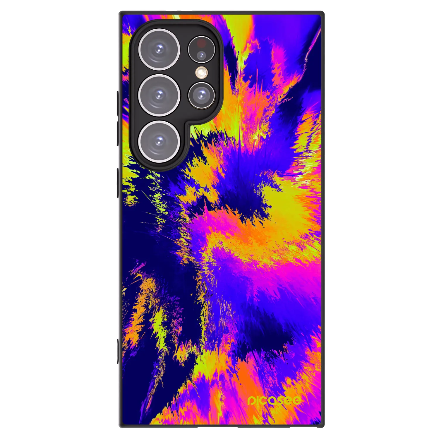 Picasee silikonowe czarne etui na Samsung Galaxy S24 Ultra S928B 5G - Burn