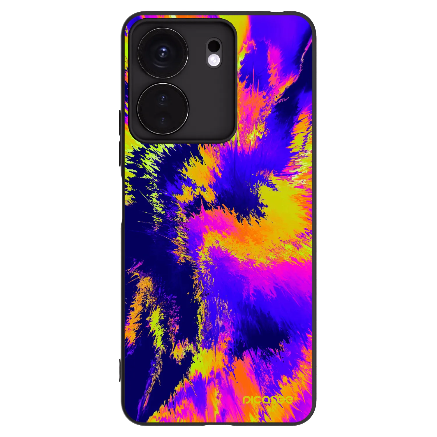 Picasee silikonowe czarne etui na Xiaomi Redmi 13C 4G - Burn