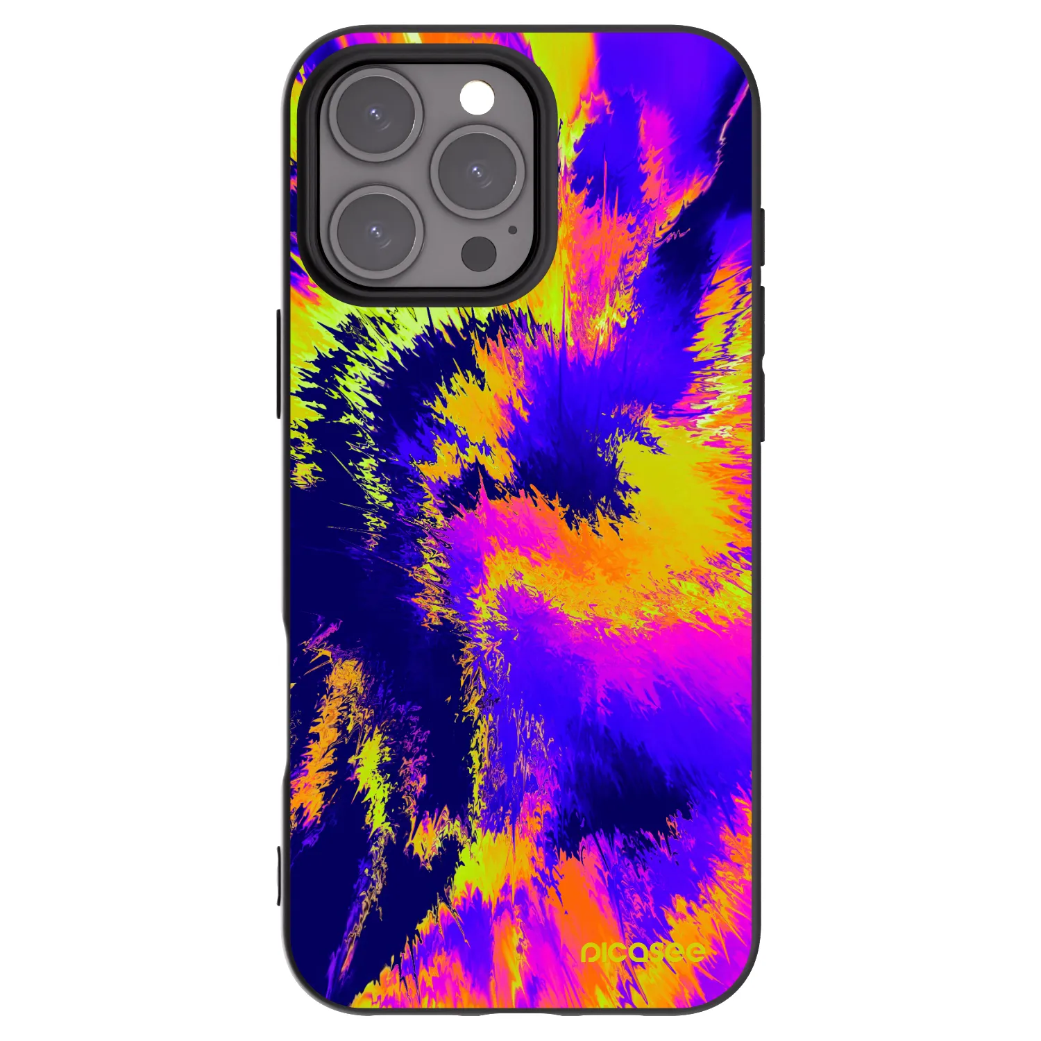 Picasee silikonowe czarne etui na Apple iPhone 16 Pro Max - Burn
