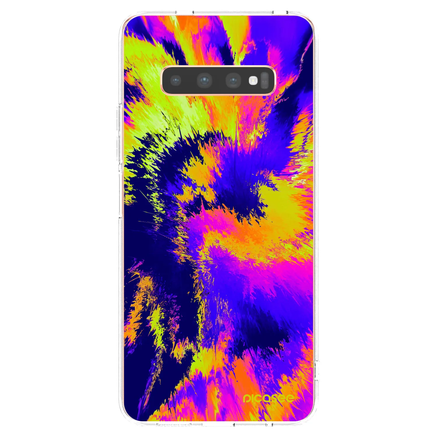Picasee silikonowe przeźroczyste etui na Samsung Galaxy S10 Plus G975 - Burn