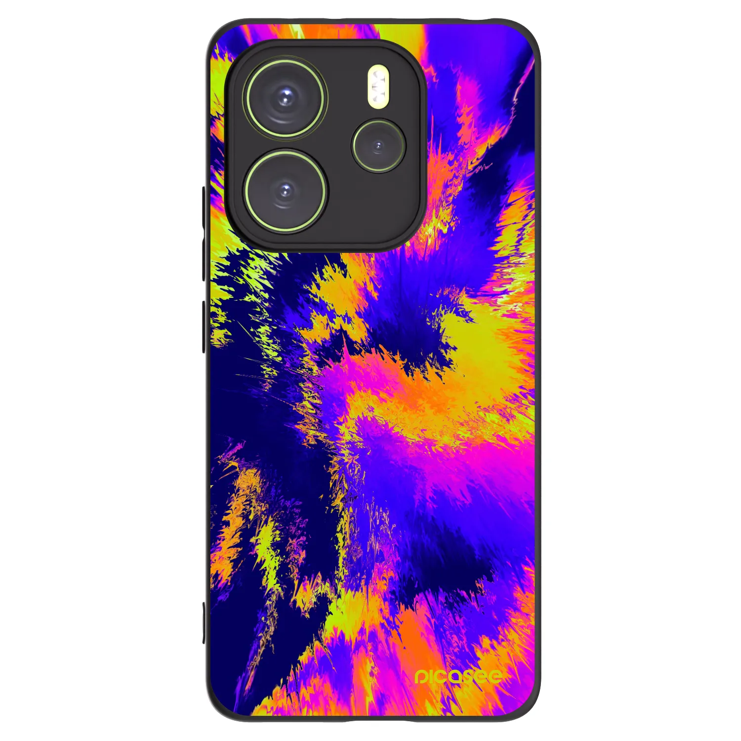 Picasee silikonowe czarne etui na Xiaomi Redmi Note 14 4G - Burn