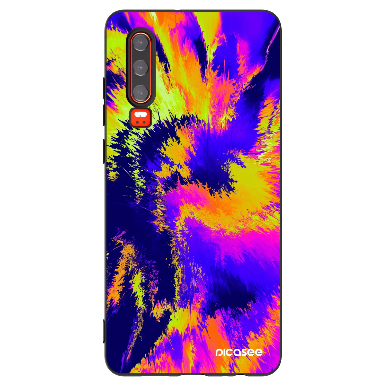 Picasee silikonowe czarne etui na Huawei P30 - Burn