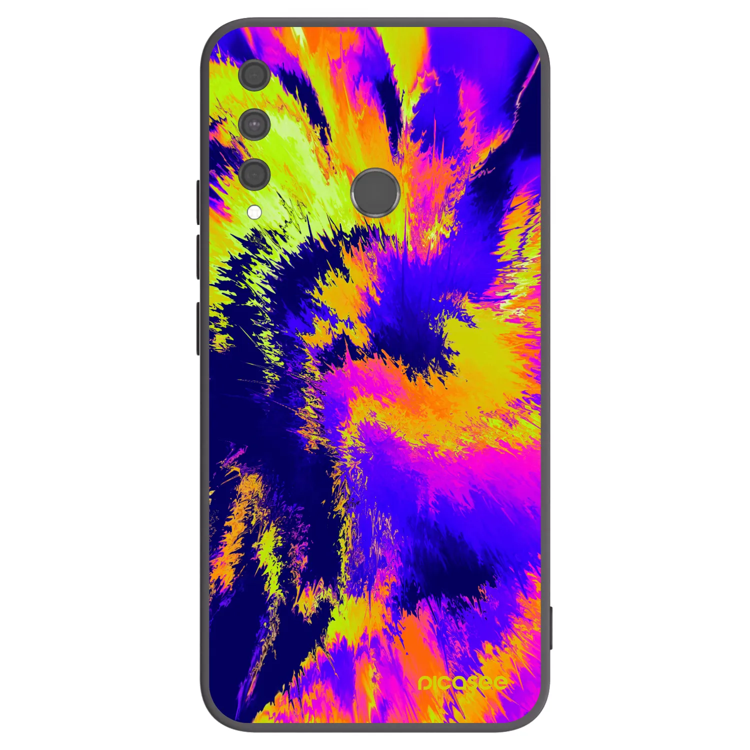 Picasee silikonowe czarne etui na Huawei P40 Lite E - Burn