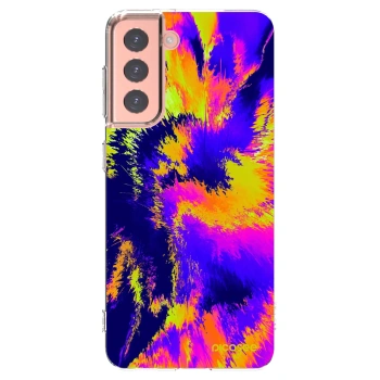 Picasee silikonowe przeźroczyste etui na Samsung Galaxy S21 5G G991B - Burn