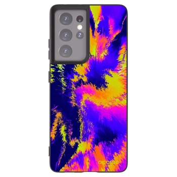 Picasee silikonowe czarne etui na Samsung Galaxy S21 Ultra 5G G998B - Burn