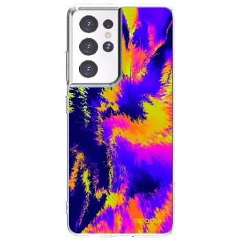 Picasee silikonowe przeźroczyste etui na Samsung Galaxy S21 Ultra 5G G998B - Burn