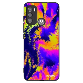 Picasee silikonowe czarne etui na Motorola Moto G60 - Burn