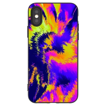 Picasee silikonowe czarne etui na Apple iPhone X/XS - Burn