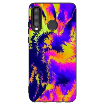 Picasee silikonowe czarne etui na Huawei P30 Lite - Burn