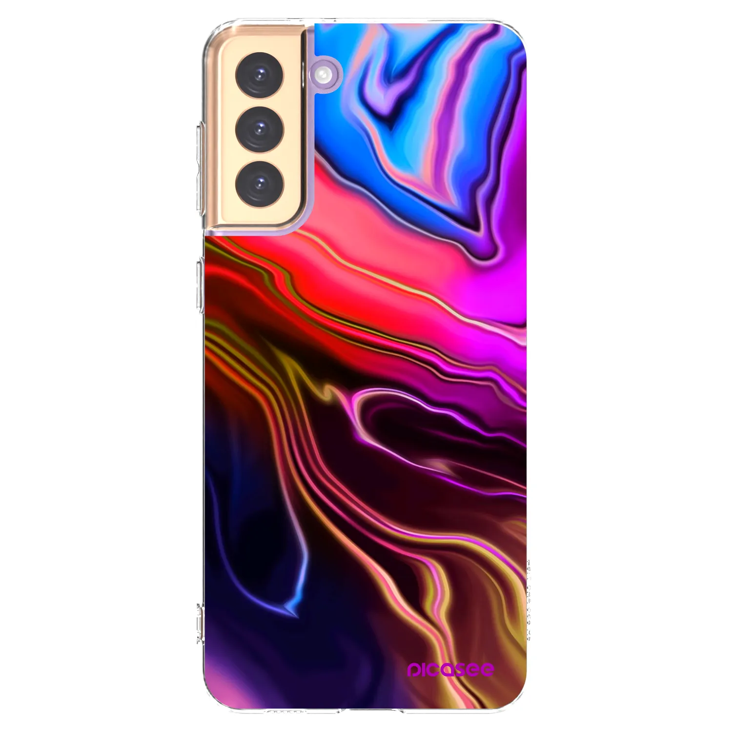 Picasee silikonowe przeźroczyste etui na Samsung Galaxy S21+ 5G G996F - Electric