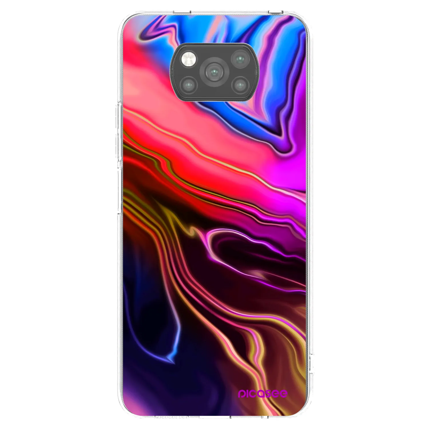 Picasee silikonowe czarne etui na Xiaomi Poco X3 Pro - Electric