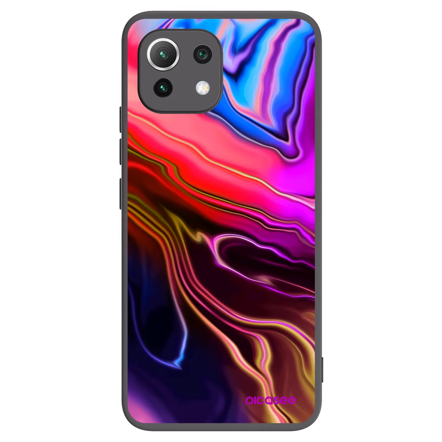 Picasee silikonowe czarne etui na Xiaomi Mi 11 Lite - Electric