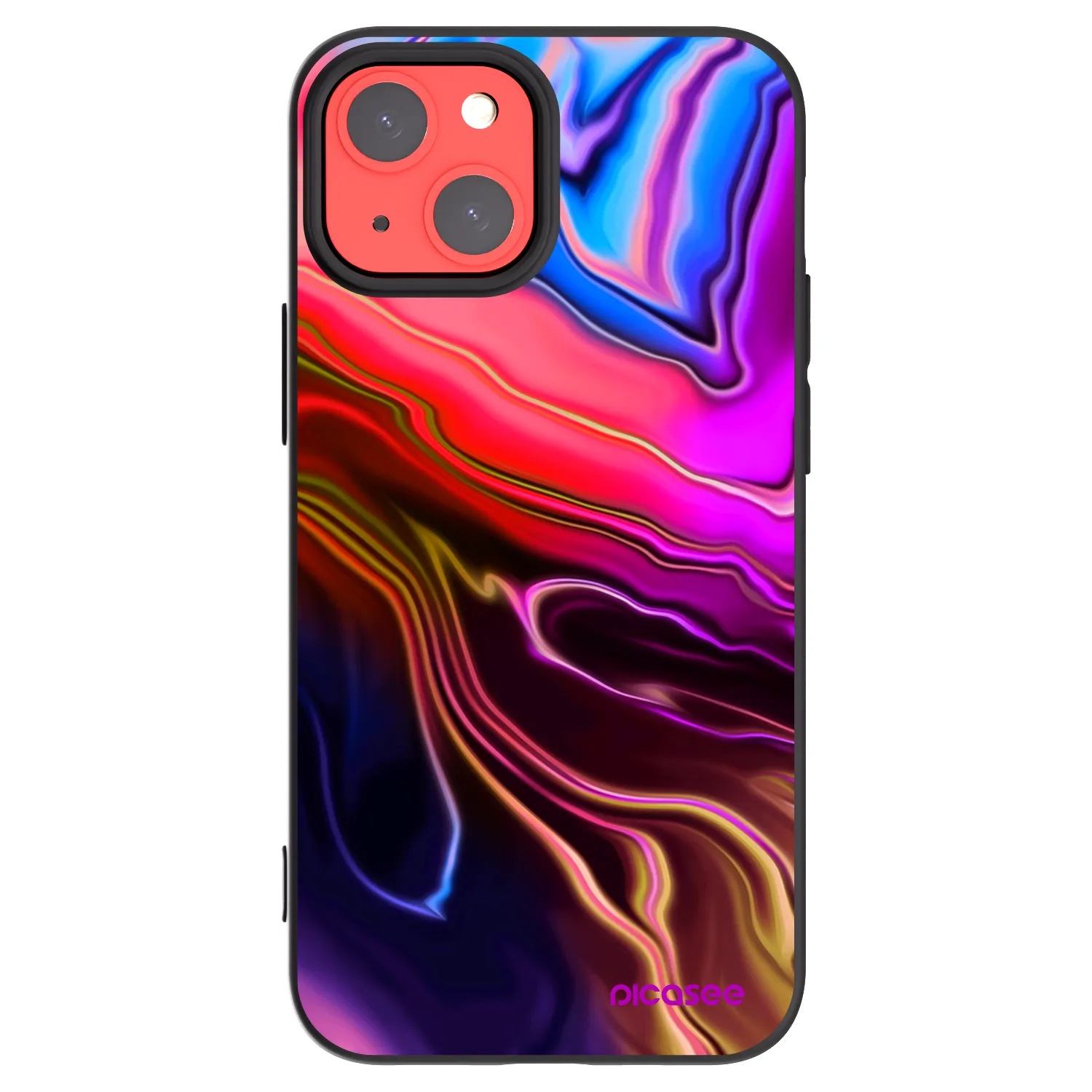 Picasee silikonowe czarne etui na Apple iPhone 13 mini - Electric