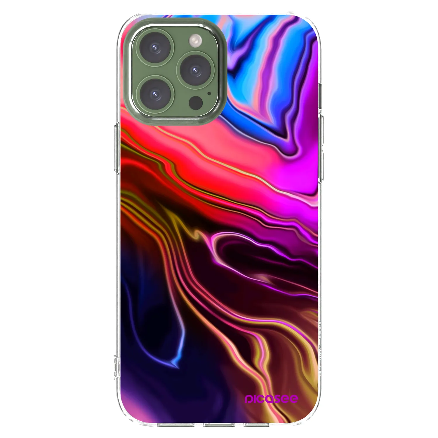 Picasee silikonowe przeźroczyste etui na Apple iPhone 13 Pro Max - Electric