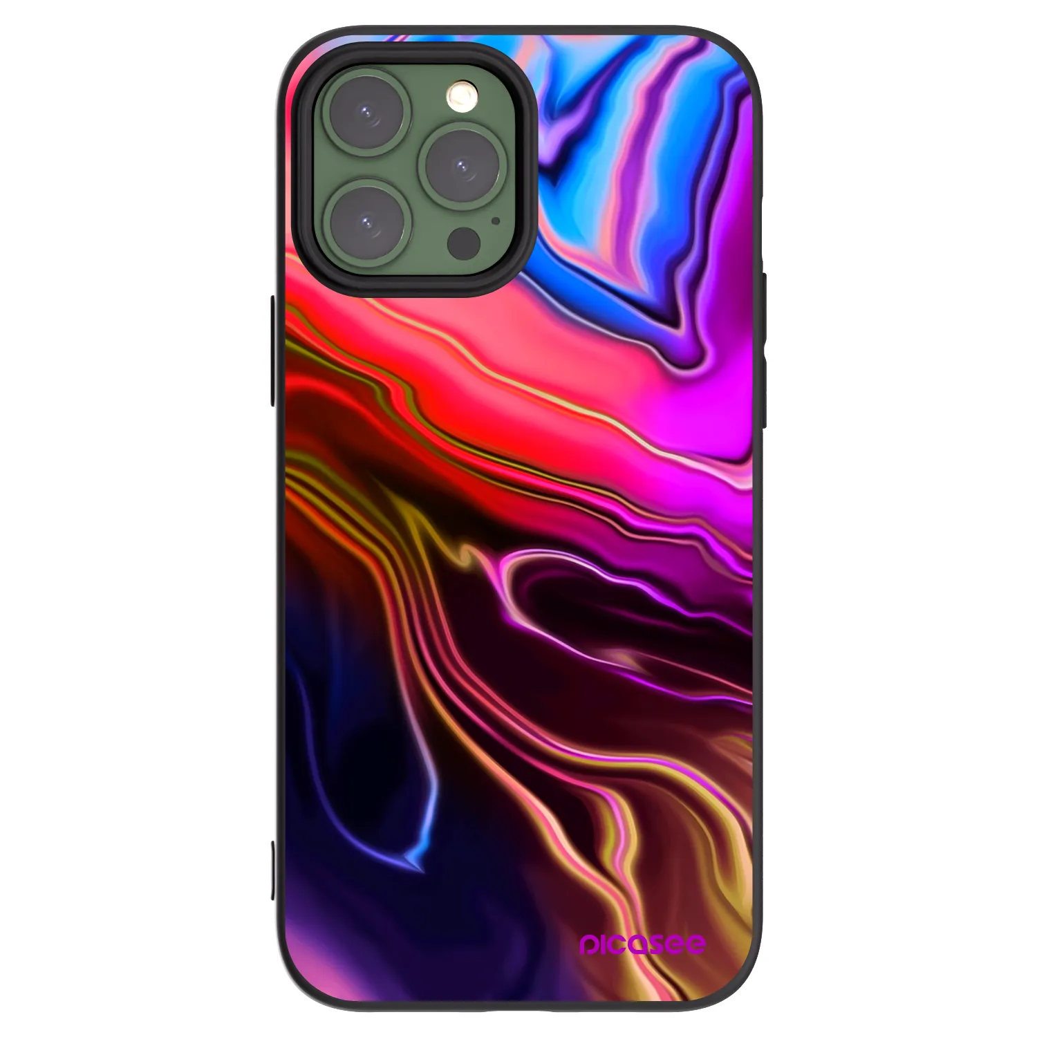 Picasee silikonowe czarne etui na Apple iPhone 13 Pro Max - Electric
