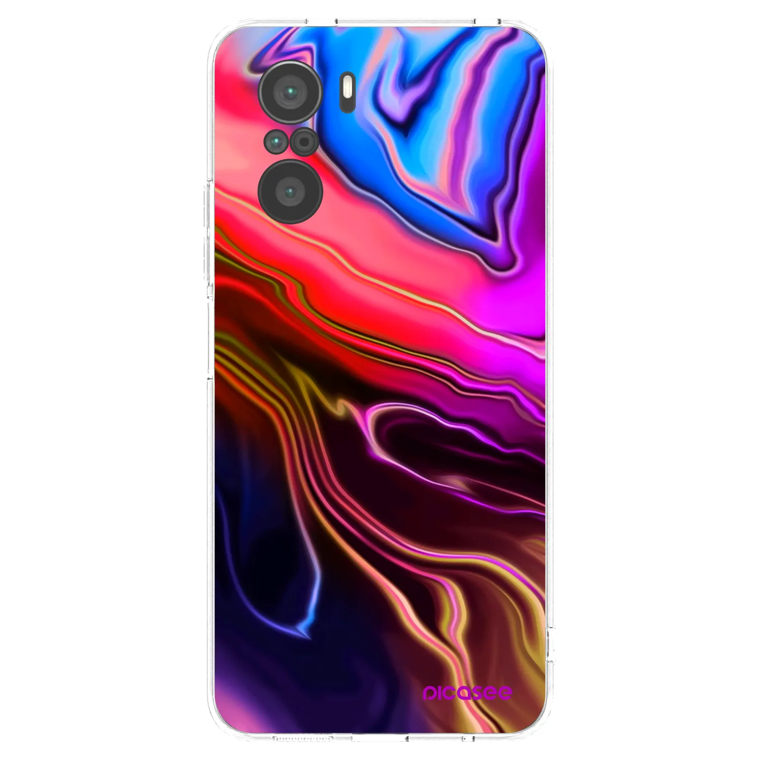 Picasee silikonowe przeźroczyste etui na Xiaomi Poco F3 - Electric