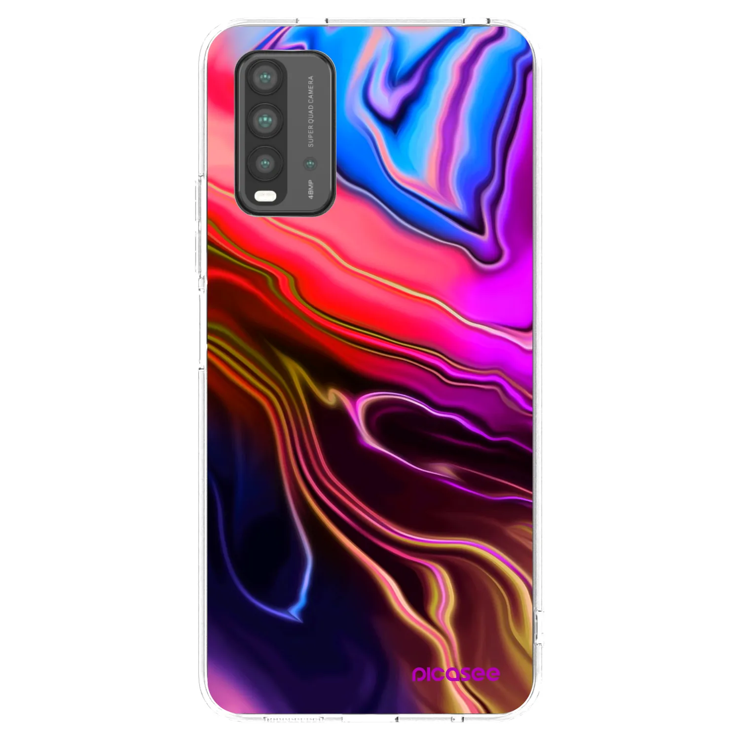 Picasee silikonowe czarne etui na Xiaomi Redmi 9T - Electric