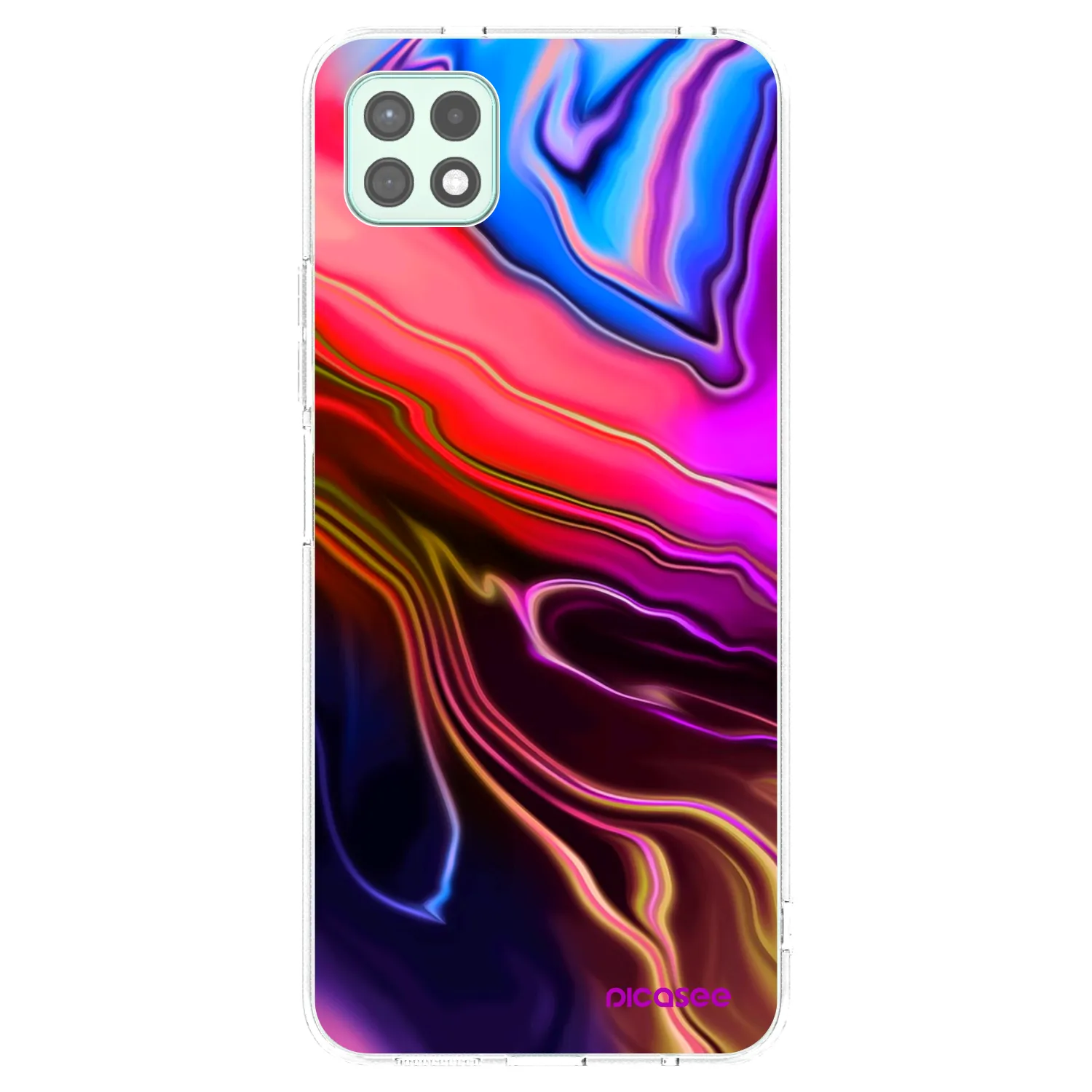 Picasee silikonowe przeźroczyste etui na Samsung Galaxy A22 A226B 5G - Electric