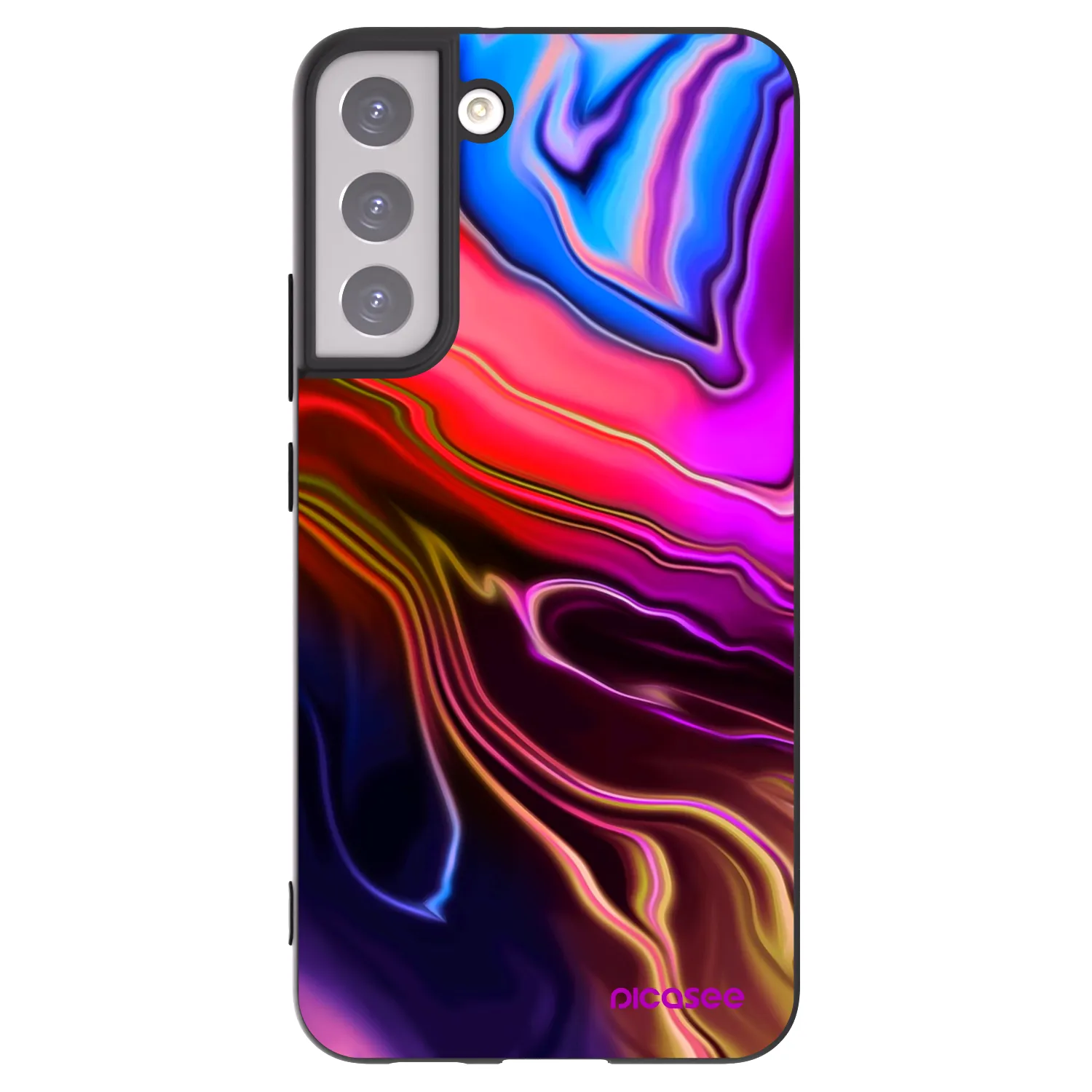 Picasee silikonowe czarne etui na Samsung Galaxy S22+ 5G - Electric