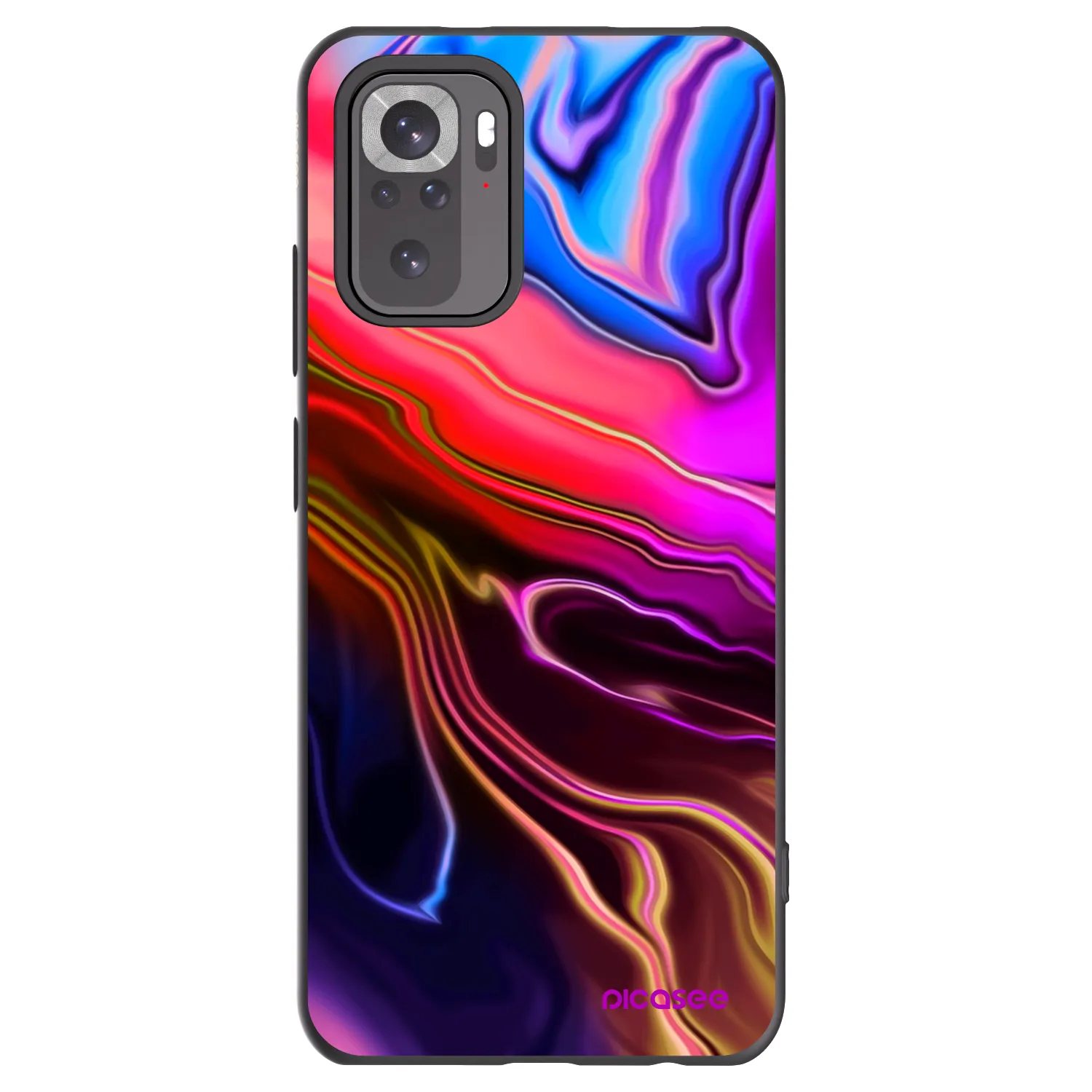 Picasee silikonowe czarne etui na Xiaomi Redmi Note 11S 4G - Electric