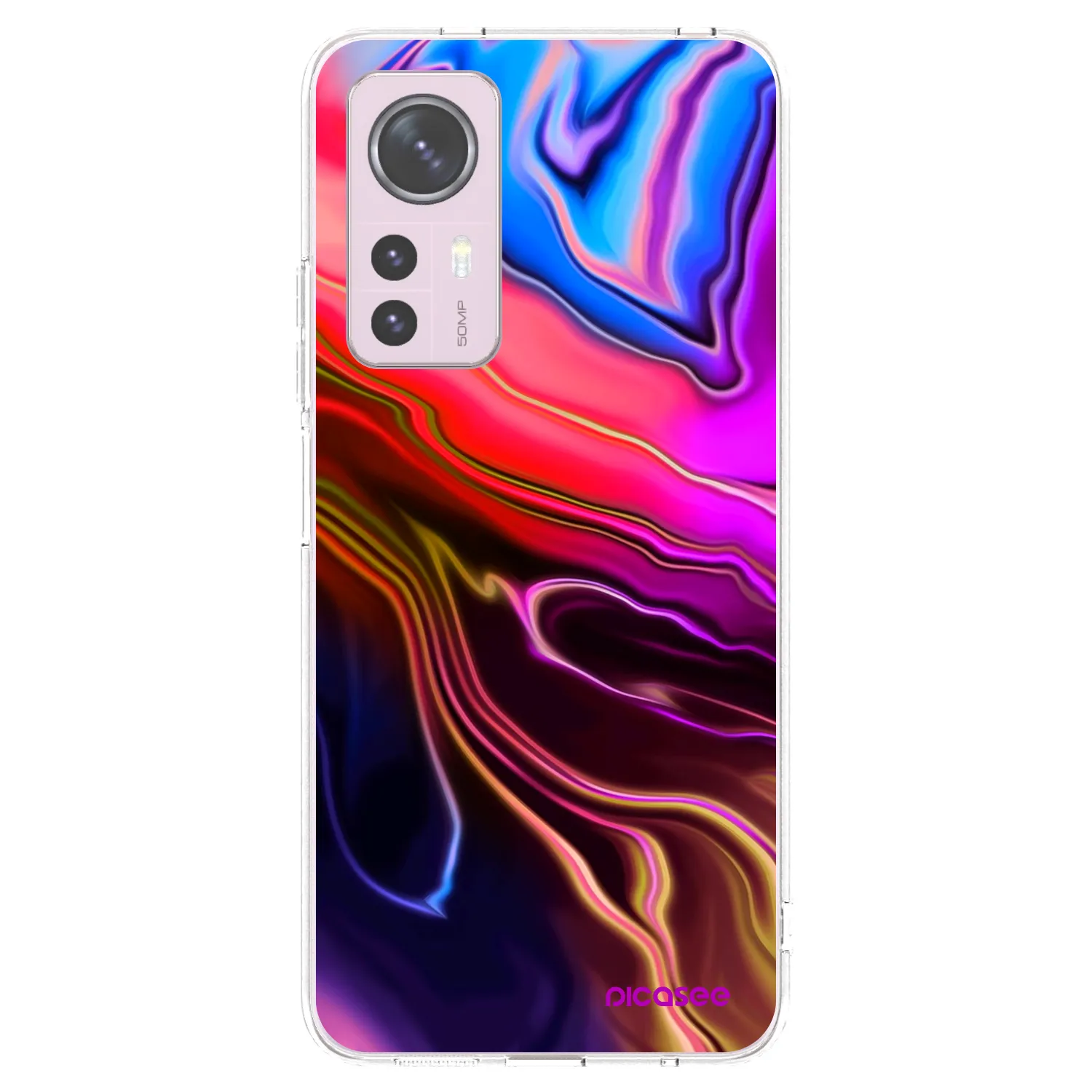 Picasee silikonowe przeźroczyste etui na Xiaomi 12 - Electric