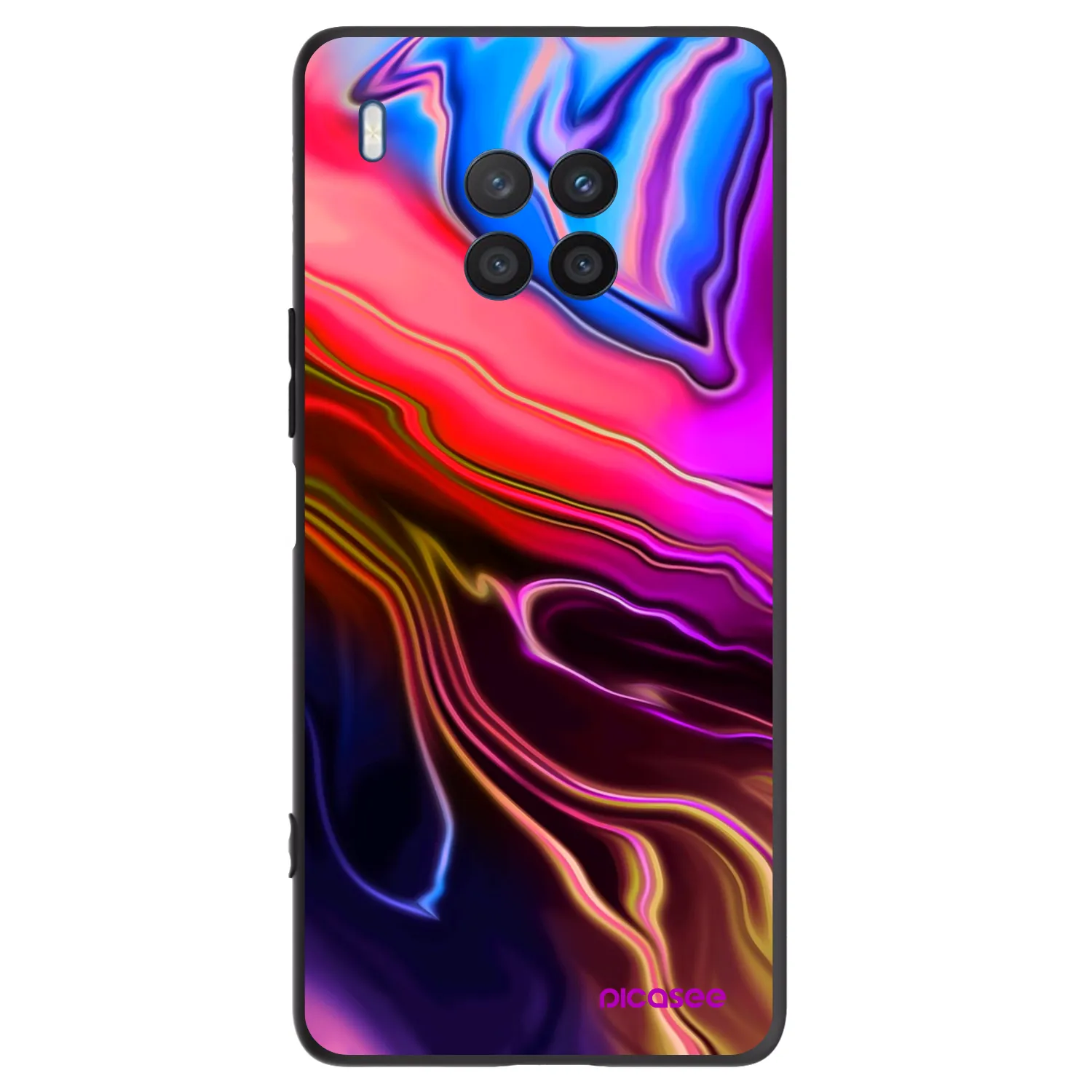 Picasee silikonowe czarne etui na Honor 50 Lite - Electric