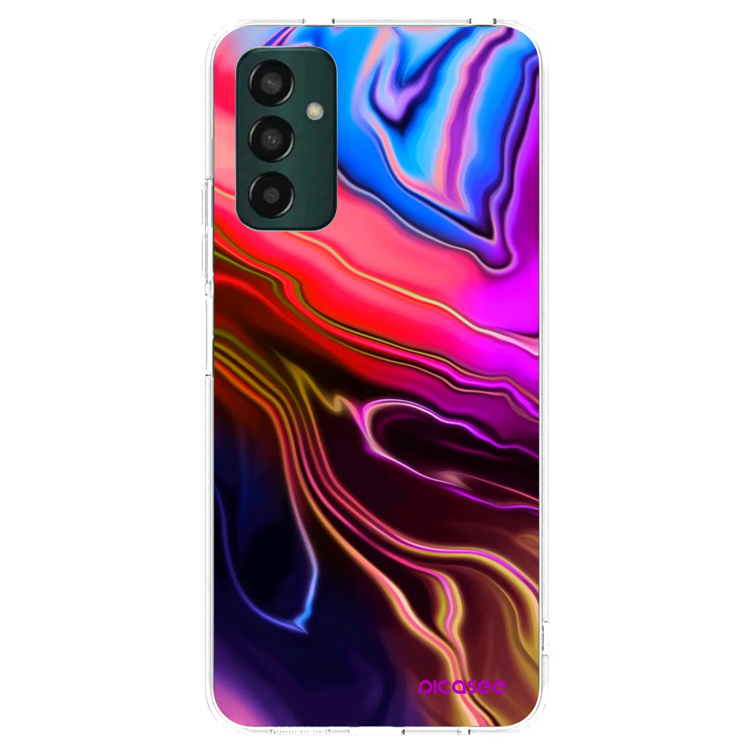 Picasee silikonowe przeźroczyste etui na Samsung Galaxy M13 M135F - Electric
