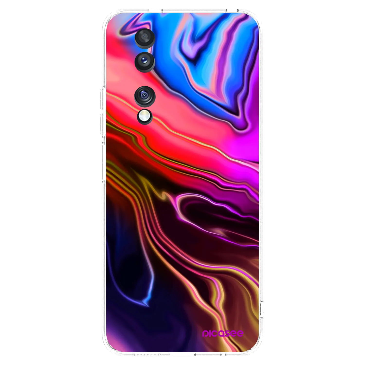 Picasee silikonowe przeźroczyste etui na Honor 70 - Electric