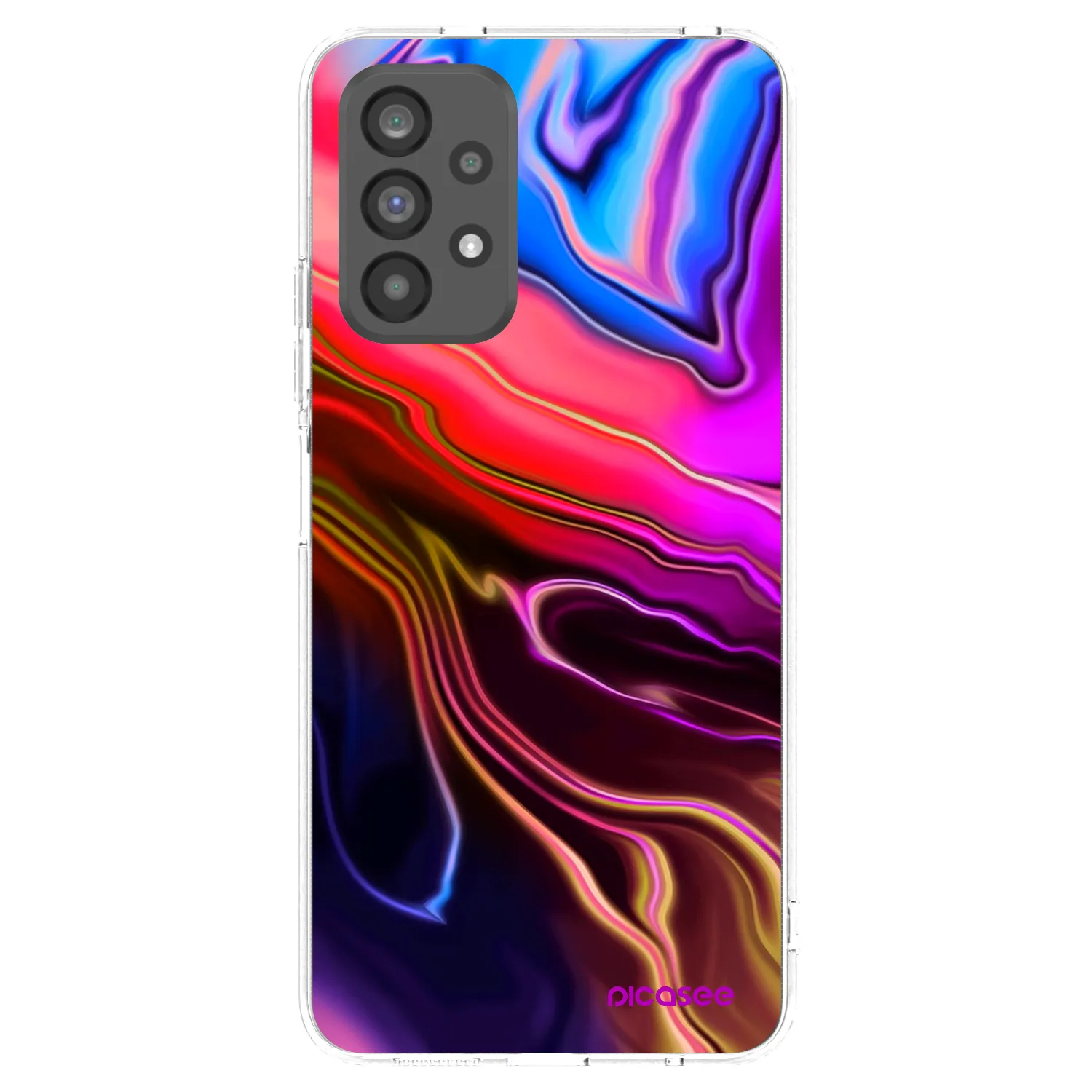 Picasee silikonowe przeźroczyste etui na Samsung Galaxy A73 5G - Electric