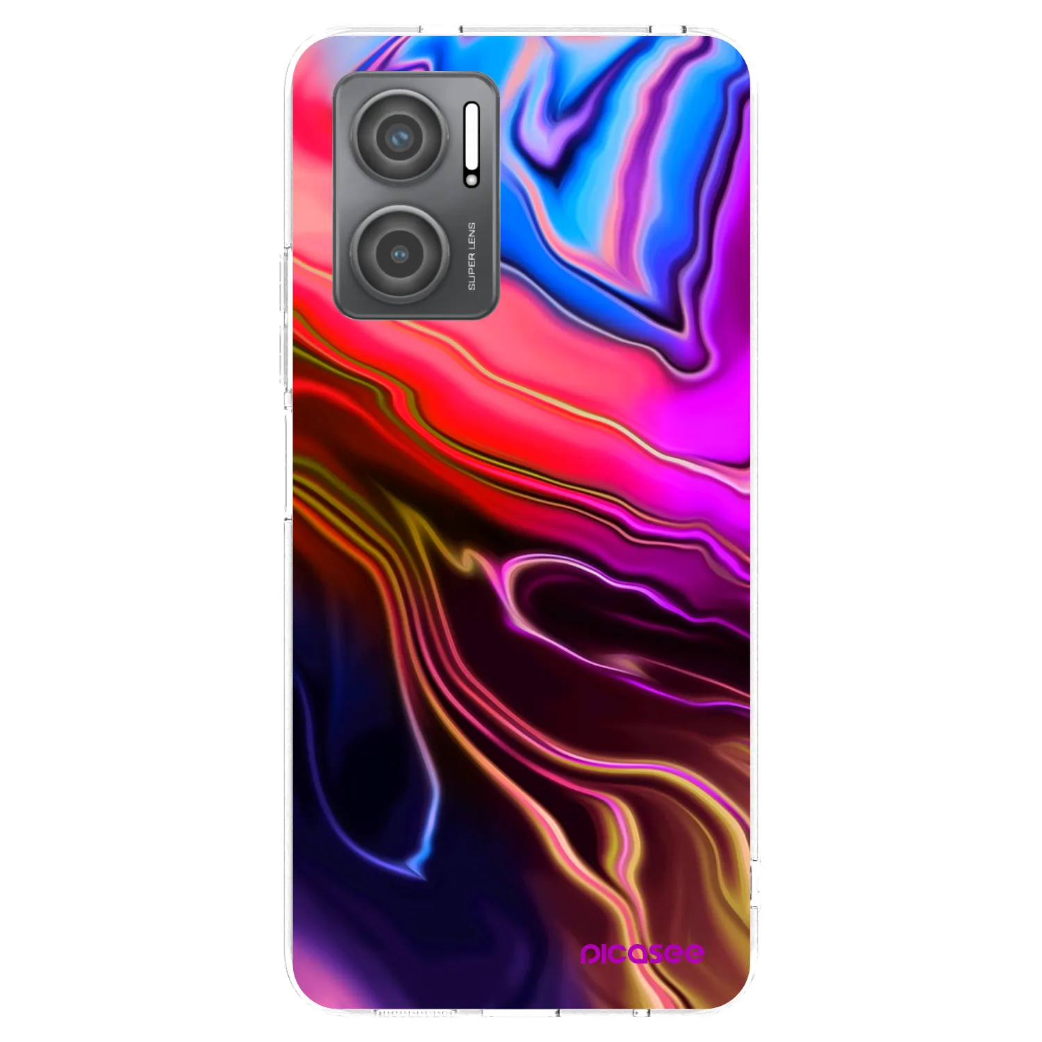 Picasee silikonowe przeźroczyste etui na Xiaomi Redmi 10 5G - Electric