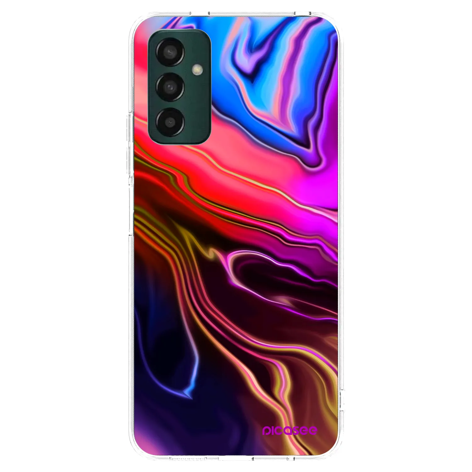 Picasee silikonowe przeźroczyste etui na Samsung Galaxy M23 5G - Electric