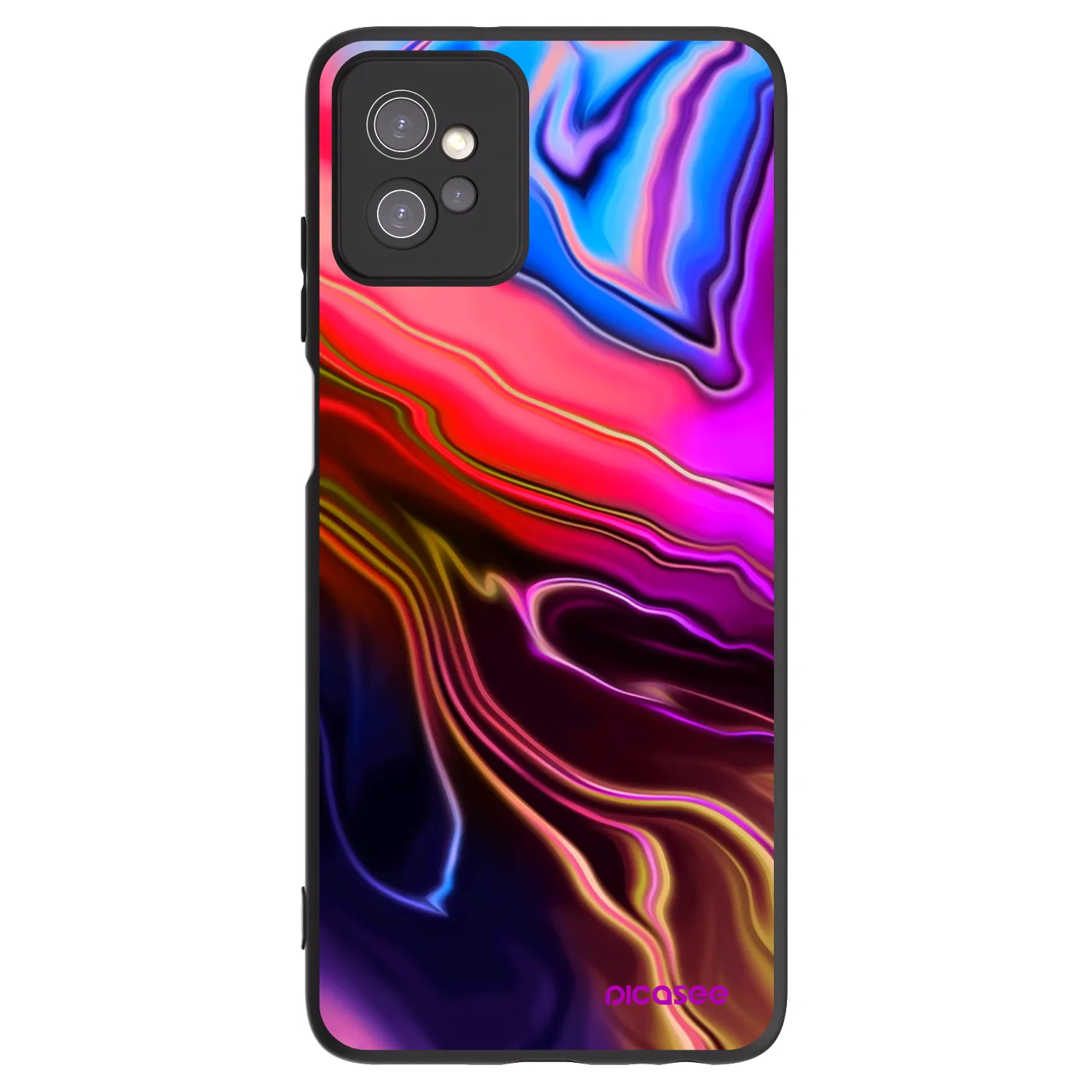 Picasee silikonowe czarne etui na Motorola Moto G32 - Electric