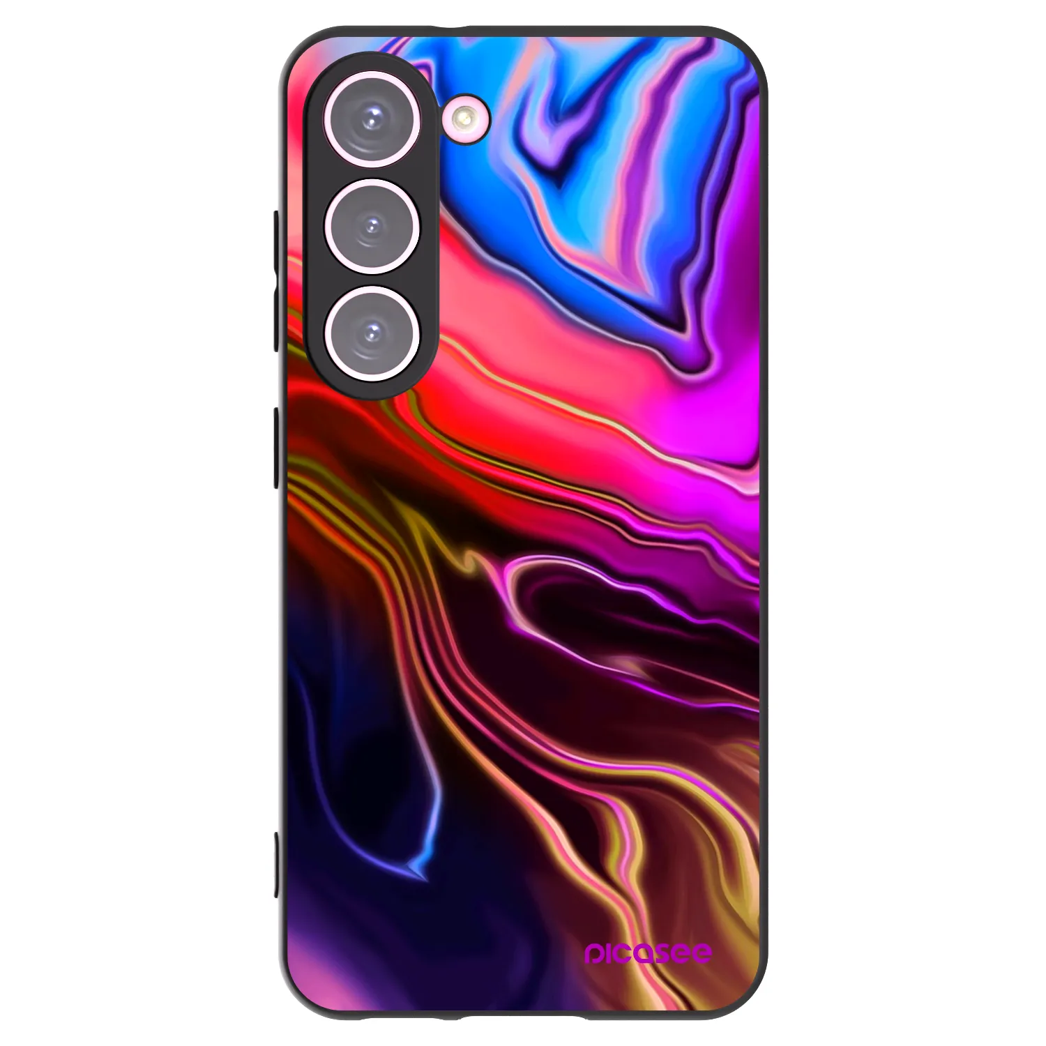 Picasee silikonowe czarne etui na Samsung Galaxy S23 5G - Electric