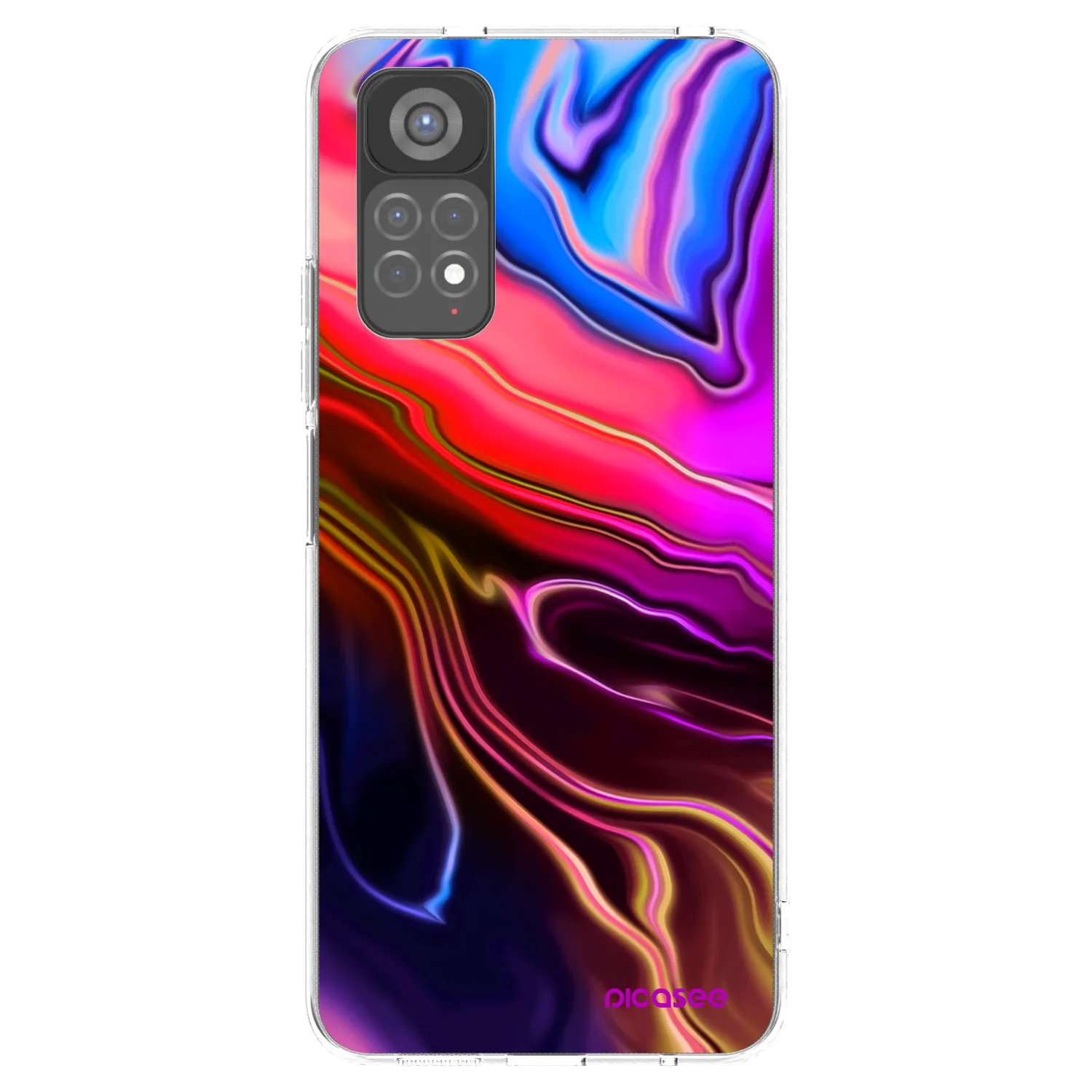 Picasee silikonowe przeźroczyste etui na Xiaomi Redmi Note 11S 5G - Electric