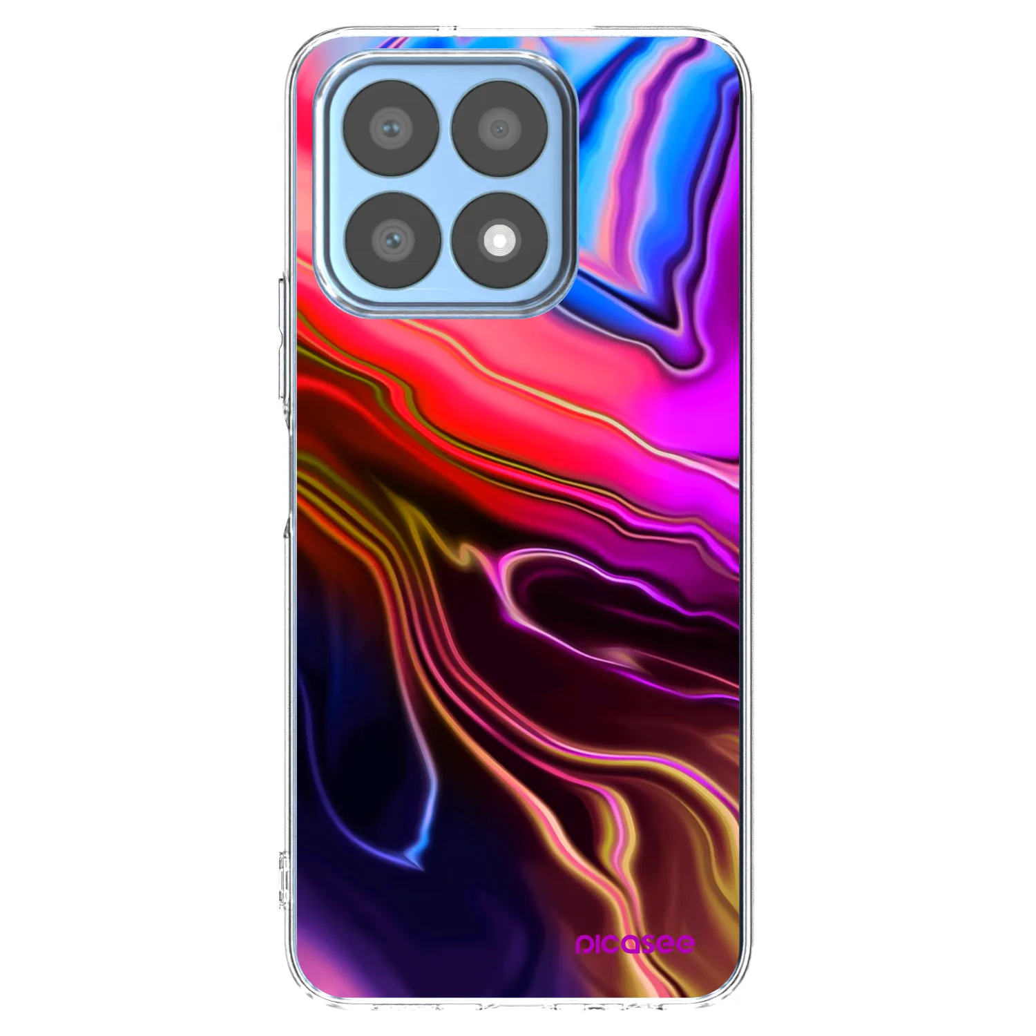 Picasee silikonowe przeźroczyste etui na Honor X8a - Electric
