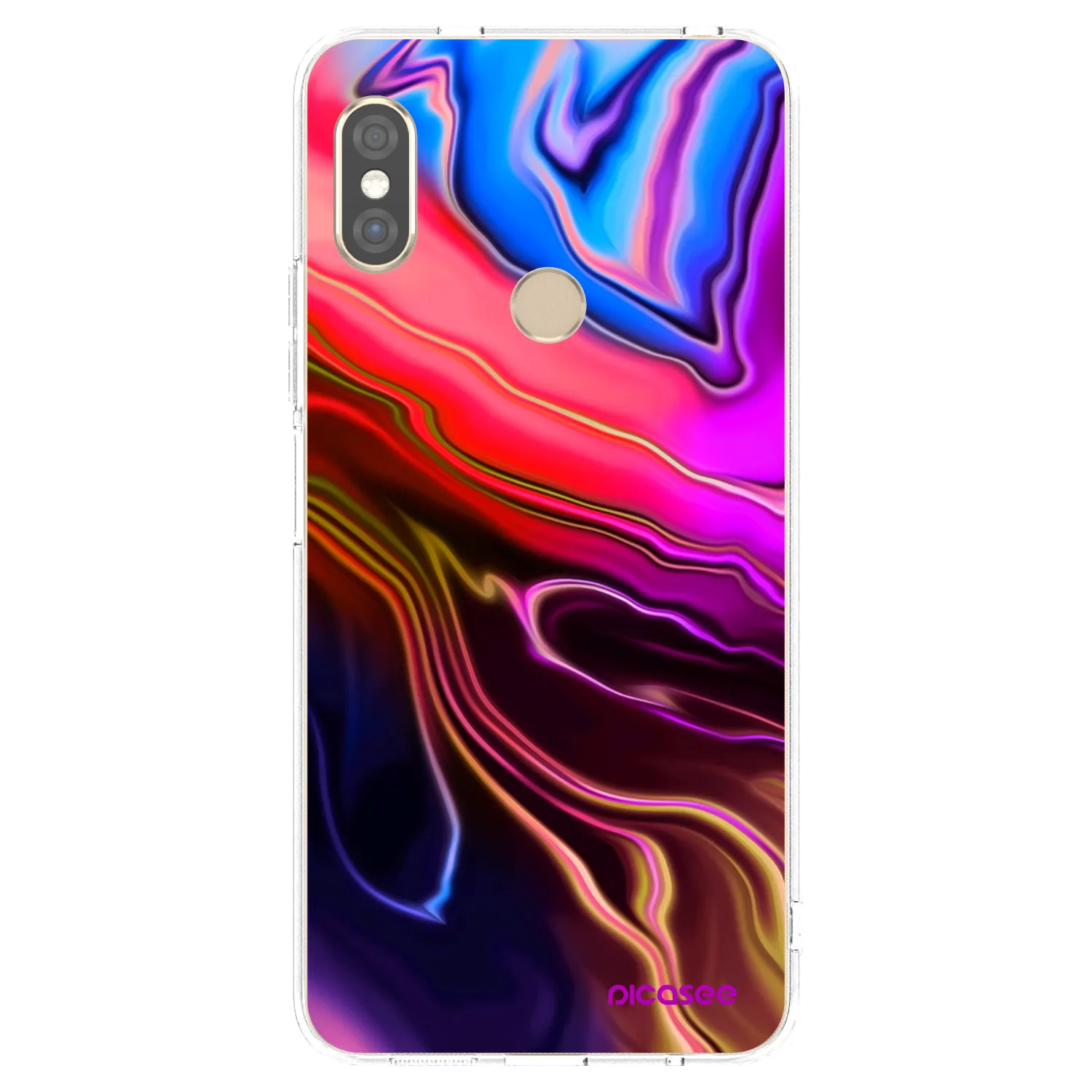 Picasee silikonowe przeźroczyste etui na Xiaomi Redmi Note 5 Global - Electric