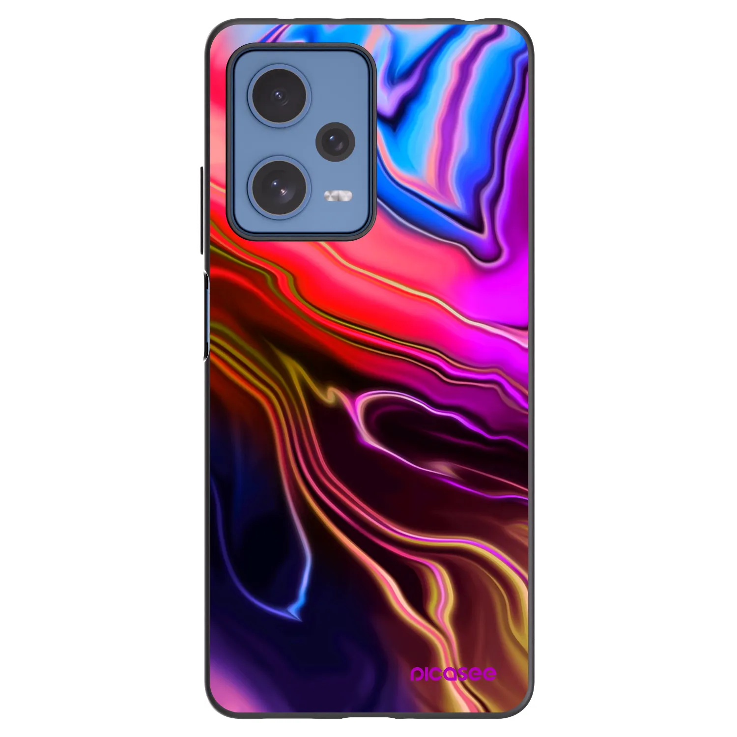 Picasee silikonowe czarne etui na Xiaomi Redmi Note 12 Pro 5G - Electric