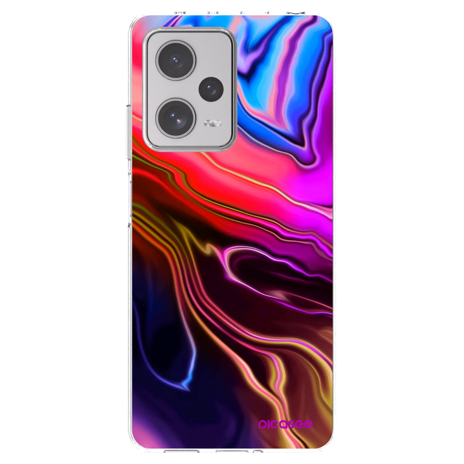 Picasee silikonowe przeźroczyste etui na Xiaomi Redmi Note 12 Pro+ 5G - Electric