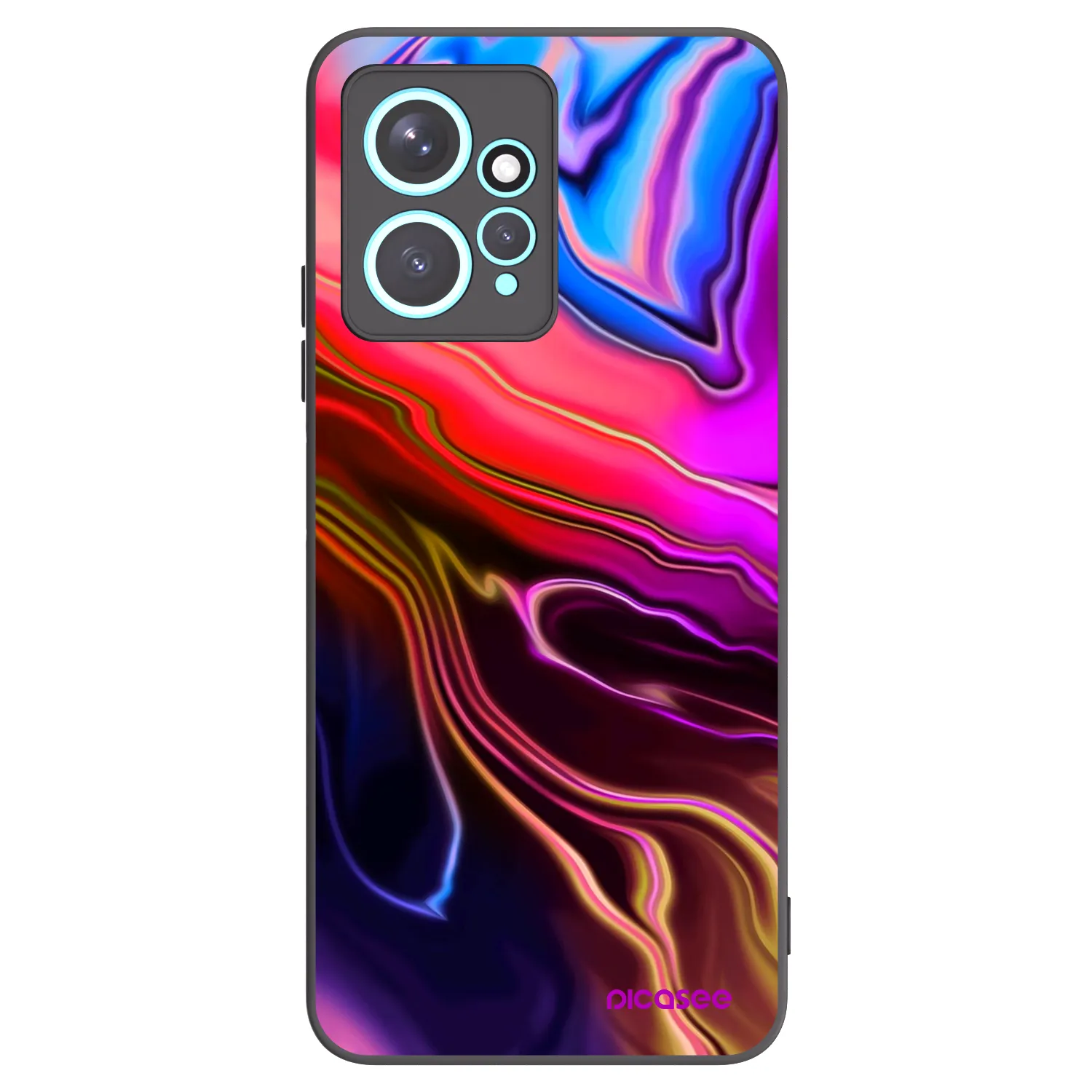 Picasee silikonowe czarne etui na Xiaomi Redmi Note 12 4G - Electric