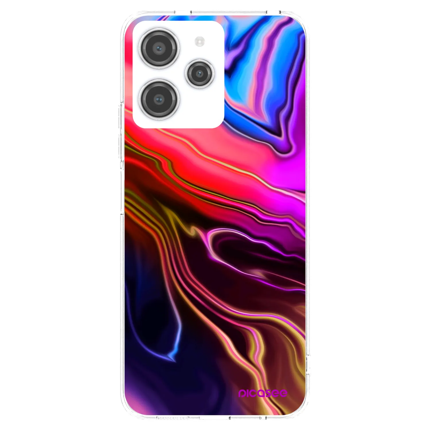 Picasee silikonowe przeźroczyste etui na Xiaomi Redmi 12 4G - Electric