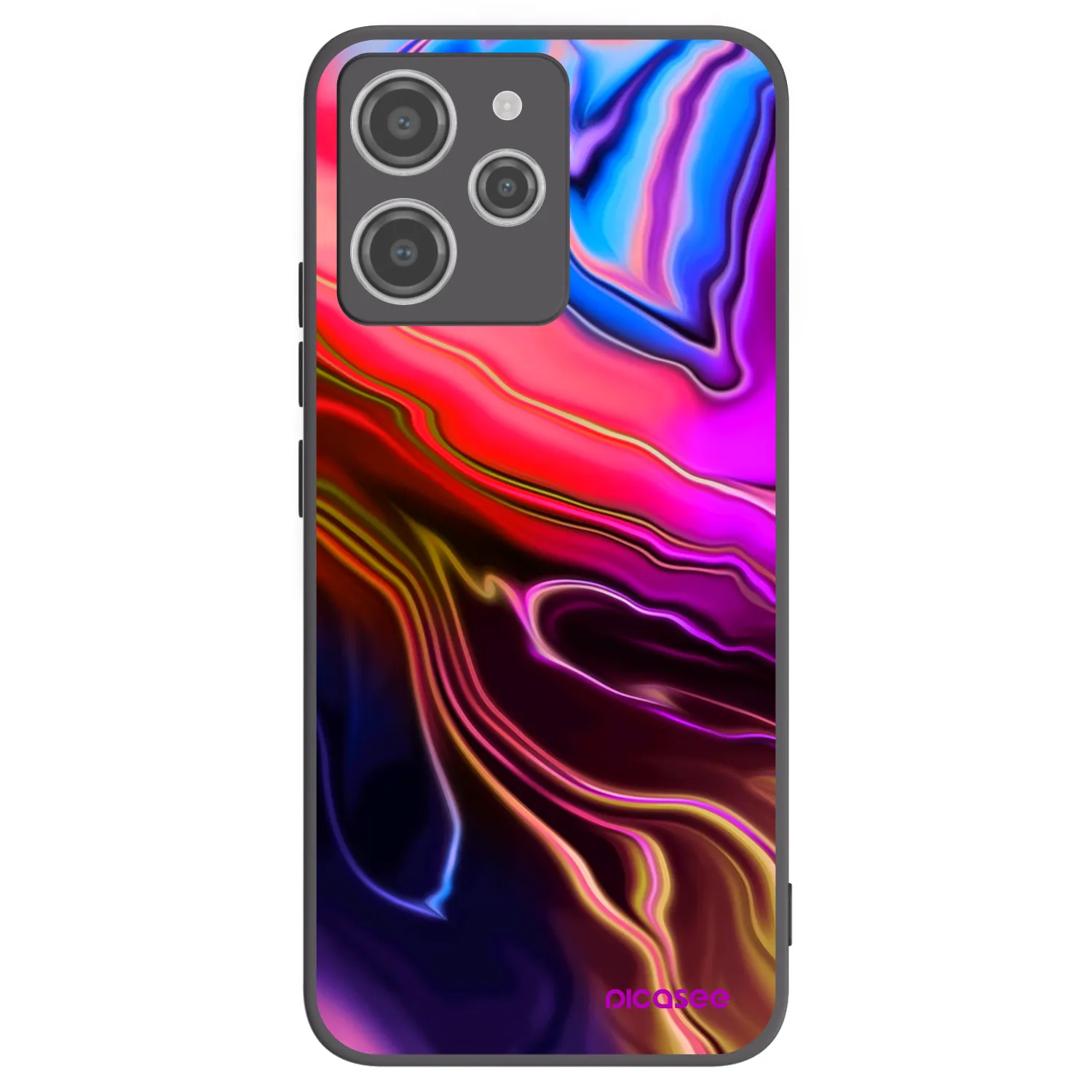 Picasee silikonowe czarne etui na Xiaomi Redmi 12 4G - Electric