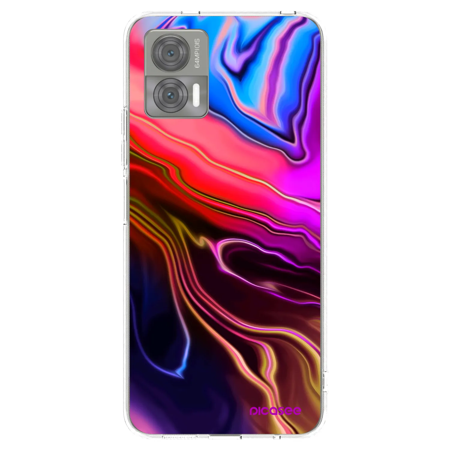Picasee silikonowe przeźroczyste etui na Motorola Edge 30 Neo - Electric
