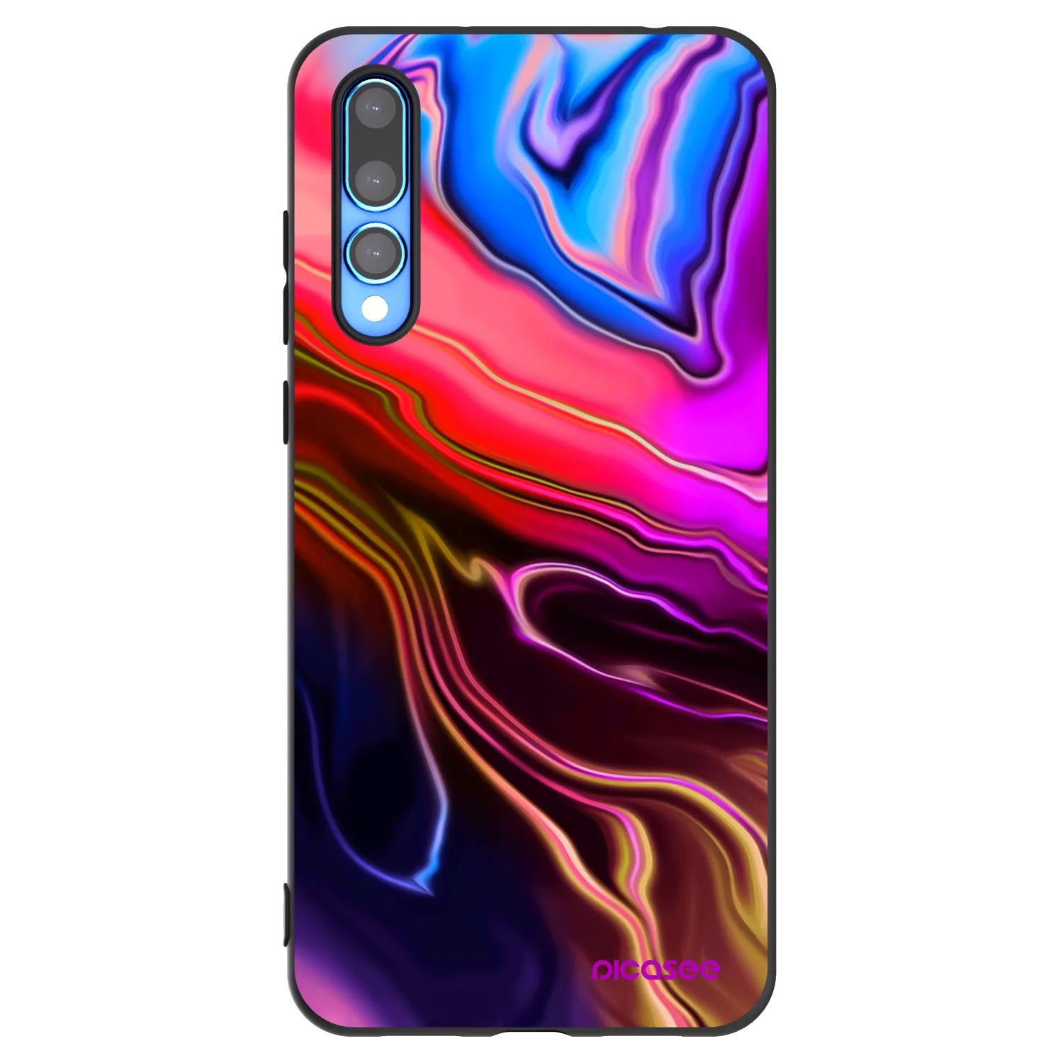 Picasee silikonowe czarne etui na Huawei P20 Pro - Electric