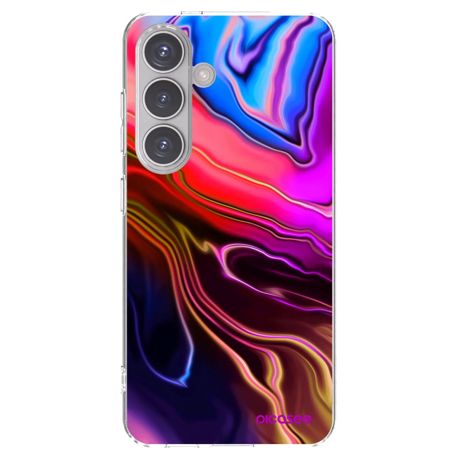 Picasee silikonowe przeźroczyste etui na Samsung Galaxy S24 S921B 5G - Electric