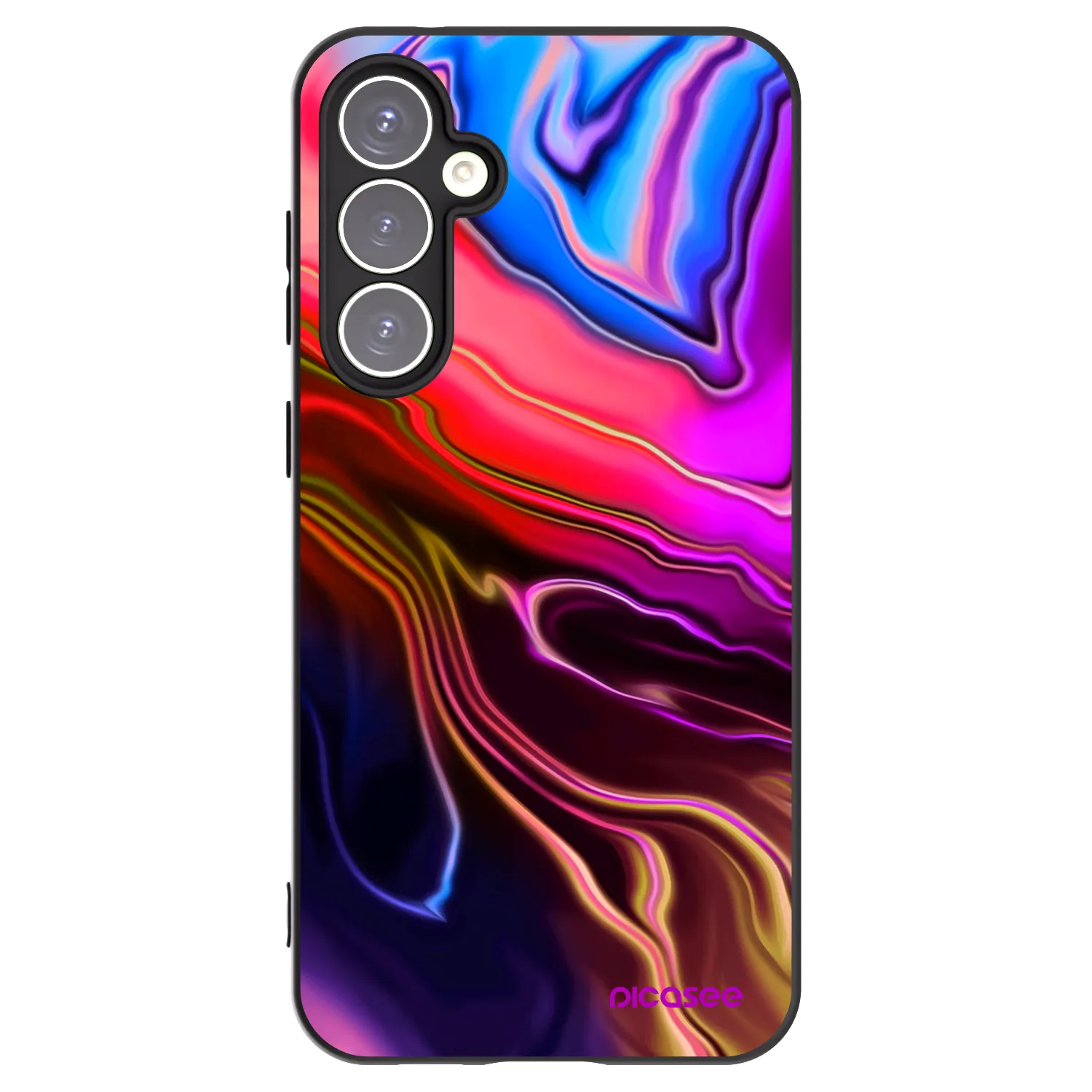Picasee silikonowe czarne etui na Samsung Galaxy S23 FE S711B - Electric
