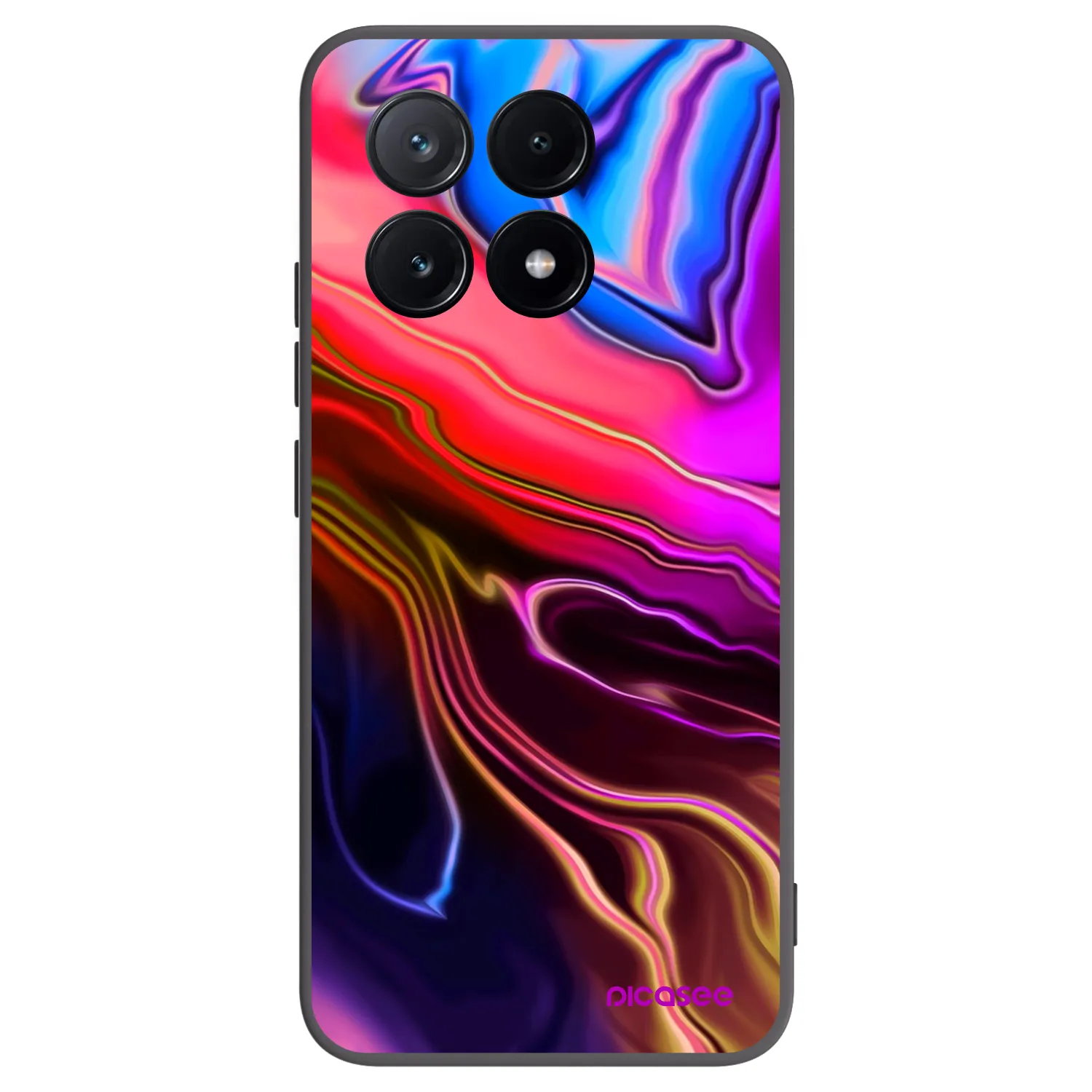 Picasee silikonowe czarne etui na Xiaomi Poco X6 Pro - Electric