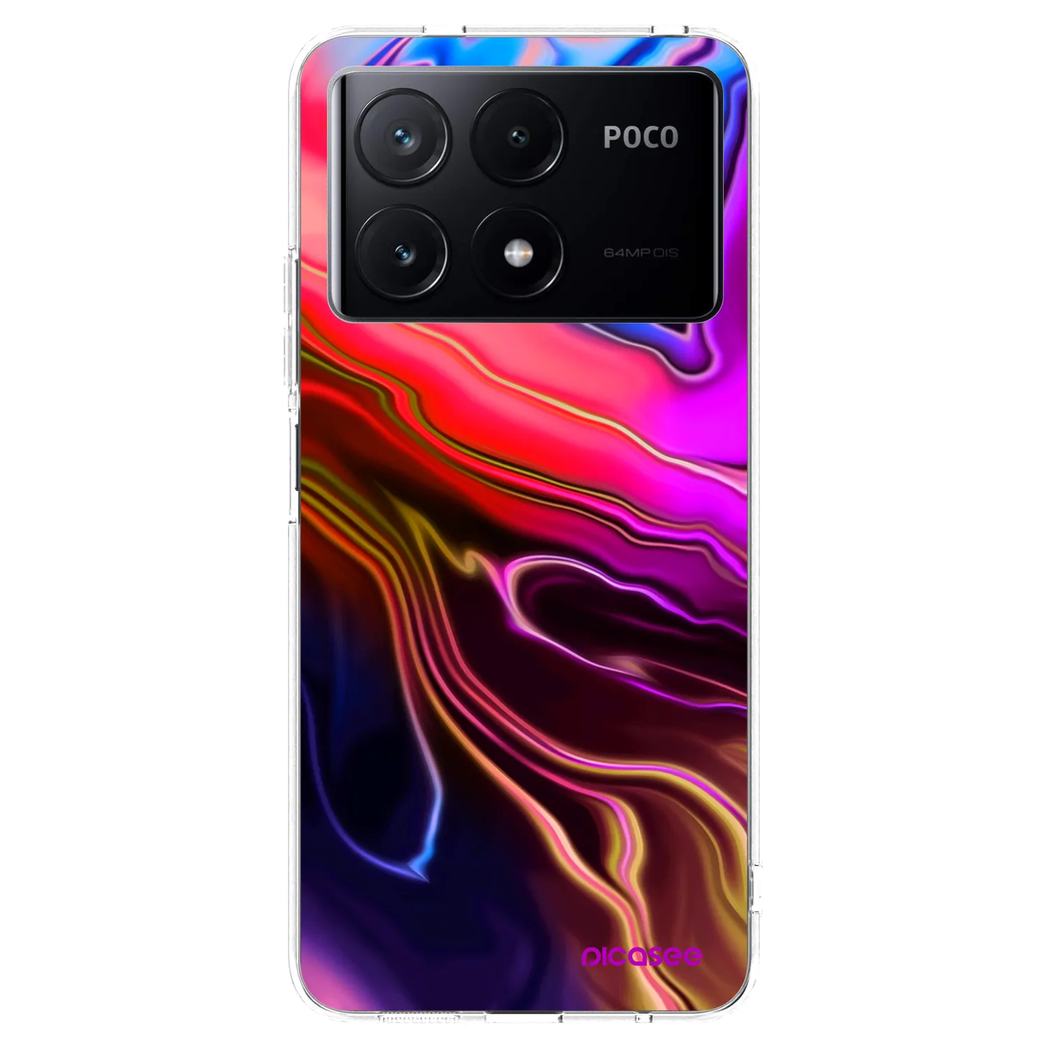 Picasee silikonowe przeźroczyste etui na Xiaomi Poco X6 Pro - Electric